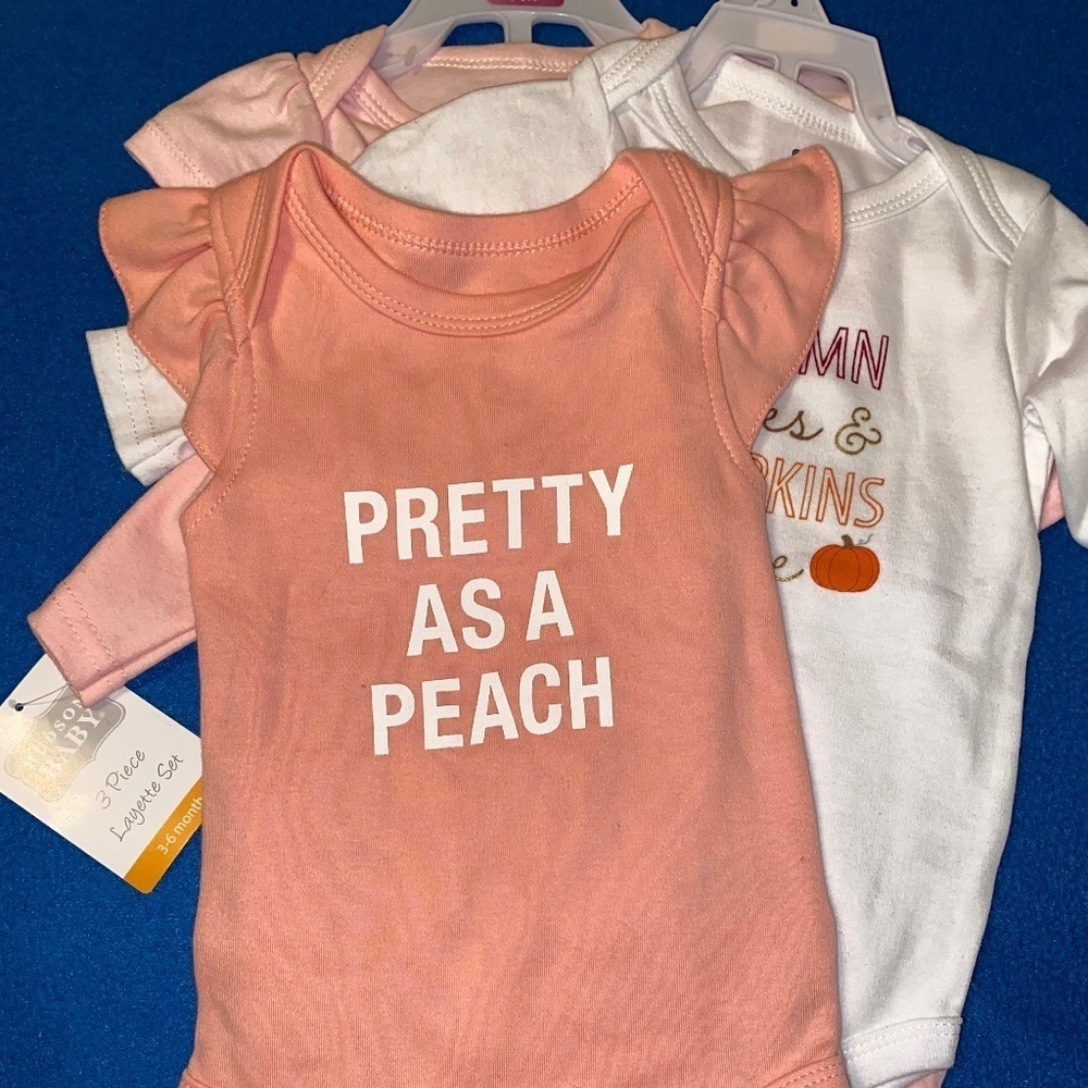 Girls 3/6 months onesie lot new nwt